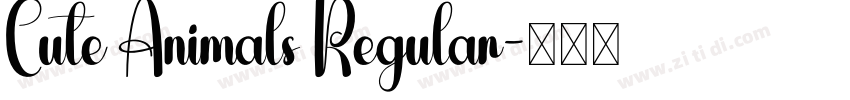 Cute Animals Regular字体转换